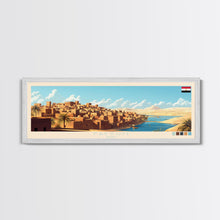 Carregar imagem no visualizador da galeria, Fayyum, Egypt Panoramic Travel Poster Canvas Print, Fayyum, Egypt Painting, Egypt Art, Fayyum Travel Art, Guest Room Painting
