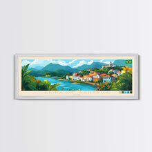 Cargar imagen en el visor de la galería, Feira de Santana, Brazil Panoramic Travel Poster Canvas Print, Feira de Santana, Brazil Painting, Brazil Art, Feira de Santana Travel Art, Living Room Painting
