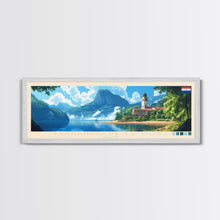 Load image into Gallery viewer, Fernando de la Mora, Paraguay Travel Poster Panoramic Canvas Print, Fernando de la Mora, Paraguay Painting, Paraguay Art, Fernando de la Mora Travel Art, Guest Room Painting
