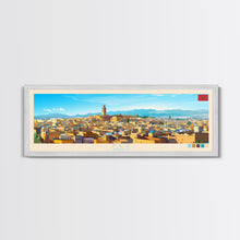Cargar imagen en el visor de la galería, Fez, Morocco Travel Poster Panoramic Canvas Print, Fez, Morocco Painting, Morocco Art, Fez Travel Art, Guest Room Painting
