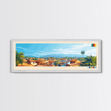 Load image into Gallery viewer, Garoua, Cameroon Travel Poster Panoramic Canvas Print, Garoua, Cameroon Painting, Cameroon Art, Garoua Travel Art, Guest Room Painting
