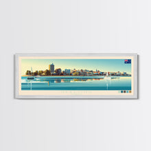 Carregar imagem no visualizador da galeria, Geelong, Australia Travel Poster Panoramic Canvas Print, Geelong, Australia Painting, Australia Art, Geelong Travel Art, Guest Room Painting
