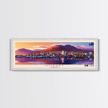 Cargar imagen en el visor de la galería, Hobart, Australia Panoramic Travel Poster Canvas Print, Hobart, Australia Painting, Australia Art, Hobart Travel Art, Guest Room Painting
