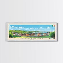 Load image into Gallery viewer, Newtownabbey, Ireland Panoramic Travel Poster Canvas Print, Newtownabbey, Ireland Painting, Ireland Art, Newtownabbey Travel Art, Living Room Painting
