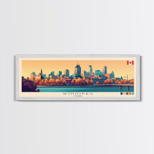 Load image into Gallery viewer, Winnipeg, Canada Panoramic Travel Poster Canvas Print, Winnipeg, Canada Painting, Canada Art, Winnipeg Travel Art, Guest Room Painting
