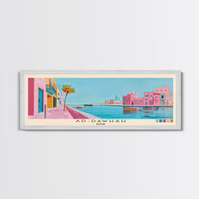 Carregar imagem no visualizador da galeria, Ad-Dawhah, Qatar Panoramic Canvas Print, Ad-Dawhah, Qatar Painting, Qatar Art, Ad-Dawhah Travel Poster, Travel Art, Living Room Painting
