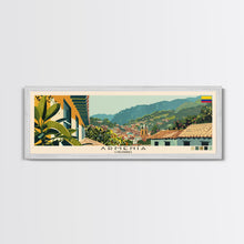 Load image into Gallery viewer, Armenia, Colombia Panoramic Canvas Print, Armenia, Colombia Painting, Colombia Art, Armenia Travel Poster, Travel Art, Vacation Gift
