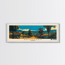 Carregar imagem no visualizador da galeria, Bafoussam, Cameroon Panoramic Canvas Print, Bafoussam, Cameroon Painting, Cameroon Art, Bafoussam Travel Poster, Travel Art, Living Room Painting
