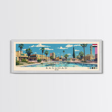 Carregar imagem no visualizador da galeria, Baghdad, Iraq Panoramic Canvas Print, Baghdad, Iraq Painting, Iraq Art, Baghdad Travel Poster, Travel Art, Housewarming Gift
