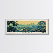 Load image into Gallery viewer, Bandung, Indonesia Panoramic Canvas Print, Bandung, Indonesia Painting, Indonesia Art, Bandung Travel Poster, Travel Art, Housewarming Gift
