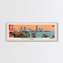 Load image into Gallery viewer, Barranquilla, Colombia Panoramic Canvas Print, Barranquilla, Colombia Painting, Colombia Art, Barranquilla Travel Poster, Travel Art, Guest Room Painting
