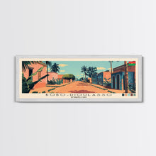 Load image into Gallery viewer, Bobo-Dioulasso, Burkina Faso Panoramic Canvas Print, Bobo-Dioulasso, Burkina Faso Painting, Burkina Faso Art, Bobo-Dioulasso Travel Poster, Travel Art, Guest Room Painting
