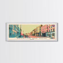 Carregar imagem no visualizador da galeria, Brighton and Hove, England Panoramic Canvas Print, Brighton and Hove, England Painting, England Art, Brighton and Hove Travel Poster, Travel Art, Vacation Gift
