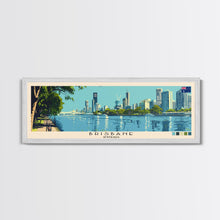 Load image into Gallery viewer, Brisbane, Australia Panoramic Canvas Print, Brisbane, Australia Painting, Australia Art, Brisbane Travel Poster, Travel Art, Living Room Painting
