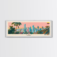 Carregar imagem no visualizador da galeria, Cali, Colombia Panoramic Canvas Print, Cali, Colombia Painting, Colombia Art, Cali Travel Poster, Travel Art, Vacation Gift
