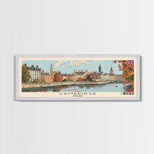 Carregar imagem no visualizador da galeria, Cambridge, England Panoramic Canvas Print, Cambridge, England Painting, England Art, Cambridge Travel Poster, Travel Art, Living Room Painting
