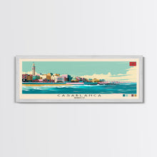 Cargar imagen en el visor de la galería, Casablanca, Morocco Panoramic Canvas Print, Casablanca, Morocco Painting, Morocco Art, Casablanca Travel Poster, Travel Art, Guest Room Painting
