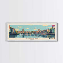Cargar imagen en el visor de la galería, Chester, England Panoramic Canvas Print, Chester, England Painting, England Art, Chester Travel Poster, Travel Art, Living Room Painting
