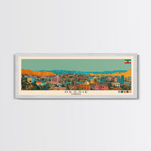 Load image into Gallery viewer, Dessie, Ethiopia Panoramic Canvas Print, Dessie, Ethiopia Painting, Ethiopia Art, Dessie Travel Poster, Travel Art, Housewarming Gift
