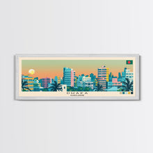 Load image into Gallery viewer, Dhaka, Bangladesh Panoramic Canvas Print, Dhaka, Bangladesh Painting, Bangladesh Art, Dhaka Travel Poster, Travel Art, Guest Room Painting
