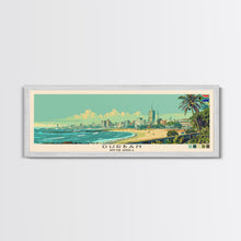 Load image into Gallery viewer, Durban, South Africa Panoramic Canvas Print, Durban, South Africa Painting, South Africa Art, Durban Travel Poster, Travel Art, Guest Room Painting
