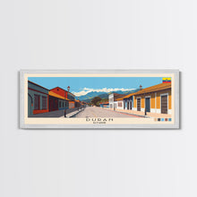 Load image into Gallery viewer, Duran, Ecuador Panoramic Canvas Print, Duran, Ecuador Painting, Ecuador Art, Duran Travel Poster, Travel Art, Living Room Painting
