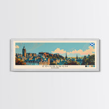 Load image into Gallery viewer, Edinburgh, Scotland Panoramic Canvas Print, Edinburgh, Scotland Painting, Scotland Art, Edinburgh Travel Poster, Travel Art, Vacation Gift
