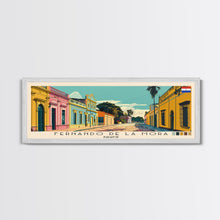 Load image into Gallery viewer, Fernando de la Mora, Paraguay Panoramic Canvas Print, Fernando de la Mora, Paraguay Painting, Paraguay Art, Fernando de la Mora Travel Poster, Travel Art, Guest Room Painting
