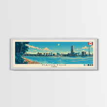 Cargar imagen en el visor de la galería, Hamilton, Canada Panoramic Canvas Print, Hamilton, Canada Painting, Canada Art, Hamilton Travel Poster, Travel Art, Living Room Painting
