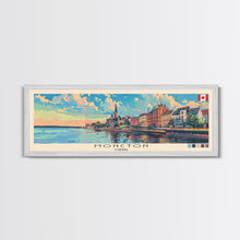 Load image into Gallery viewer, Moncton, Canada Panoramic Canvas Print, Moncton, Canada Painting, Canada Art, Moncton Travel Poster, Travel Art, Guest Room Painting
