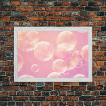 Load image into Gallery viewer, Pink Bathroom Wall Decor, Pink Bubbles Abstract Wall Art Print, Bubbles Print, Pink Nursery Wall Art, Bubbles Nursery Art Print Framed Art
