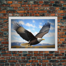 Load image into Gallery viewer, Eagle in a Mountain Clouds Canvas Wall Art Design, Framed Canvas Print Decor for Home &amp; Office Decoration, CANVAS READY to Hang
