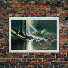 Cargar imagen en el visor de la galería, Colorful Watercolor Art, Framed Canvas Print, unique wall art, framed wall art, Landscape watercolor
