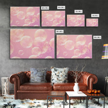 Load image into Gallery viewer, Pink Bathroom Wall Decor, Pink Bubbles Abstract Wall Art Print, Bubbles Print, Pink Nursery Wall Art, Bubbles Nursery Art Print Framed Art
