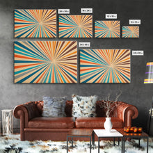 Carregar imagem no visualizador da galeria, Mid Century Modern Art - Panoramic Canvas Print - Retro Loft Art - Large Wall Art Painting - Geometric Abstract Art - MCM Art
