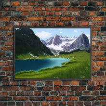 Carregar imagem no visualizador da galeria, Calm and Serene Landscape Painting, Framed Canvas  Print, Canvas Art, Framed wall decor, living room wall art
