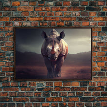 Load image into Gallery viewer, Desert Rhinoceros Animal Nature Ivory Tusk Fine Art Print, Wall Decor, Wall Poster, Wall Art Print

