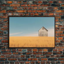 Load image into Gallery viewer, Liminal Spaces, Rustic Farmhouse Wall Decor, Teal Gray Barn Landscape Art Print or Canvas, Country Living Room Wall Decor, Liminal Art
