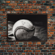 Load image into Gallery viewer, Framed Baseball Print, Black and White Baseball Picture, Sports Wall Decor, Boys Room Wall Decor, Baseball Player Gift, Baseball Nursery Art
