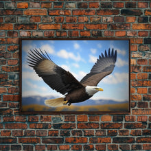 Load image into Gallery viewer, Eagle in a Mountain Clouds Canvas Wall Art Design, Framed Canvas Print Decor for Home &amp; Office Decoration, CANVAS READY to Hang
