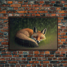 Carregar imagem no visualizador da galeria, Cute Sleeping fox Framed Canvas Wall Art, Canvas Print Decor for Home &amp; Office Decoration Canvas Ready to Hang
