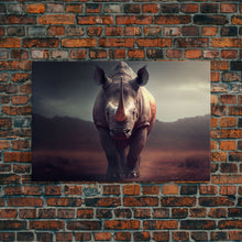 Load image into Gallery viewer, Desert Rhinoceros Animal Nature Ivory Tusk Fine Art Print, Wall Decor, Wall Poster, Wall Art Print
