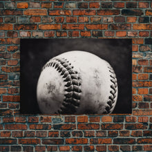 Carregar imagem no visualizador da galeria, Framed Baseball Print, Black and White Baseball Picture, Sports Wall Decor, Boys Room Wall Decor, Baseball Player Gift, Baseball Nursery Art
