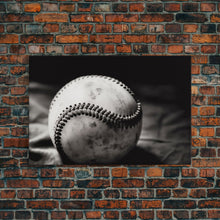 Load image into Gallery viewer, Framed Baseball Print, Black and White Baseball Picture, Sports Wall Decor, Boys Room Wall Decor, Baseball Player Gift, Baseball Nursery Art

