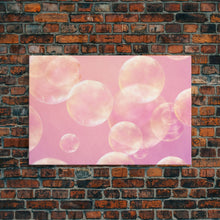 Load image into Gallery viewer, Pink Bathroom Wall Decor, Pink Bubbles Abstract Wall Art Print, Bubbles Print, Pink Nursery Wall Art, Bubbles Nursery Art Print Framed Art
