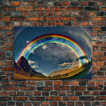 Carregar imagem no visualizador da galeria, Fish-Eye Rainbow, Yellowstone, Framed Canvas Print, beautiful rainbow nature art
