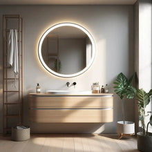 Carregar imagem no visualizador da galeria, 4 in 1 Blacklit Framed Round LED Bathroom Mirror
