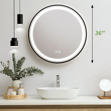 Carregar imagem no visualizador da galeria, 4 in 1 Blacklit Framed Round LED Bathroom Mirror
