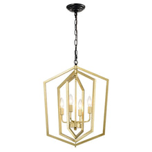 Carregar imagem no visualizador da galeria, 4 Light Farmhouse Chandelier Hanging Lights Pendant with Modern Design
