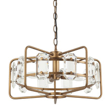 Cargar imagen en el visor de la galería, 4-Light Golden or Black Modern Crystal Pendant Light
